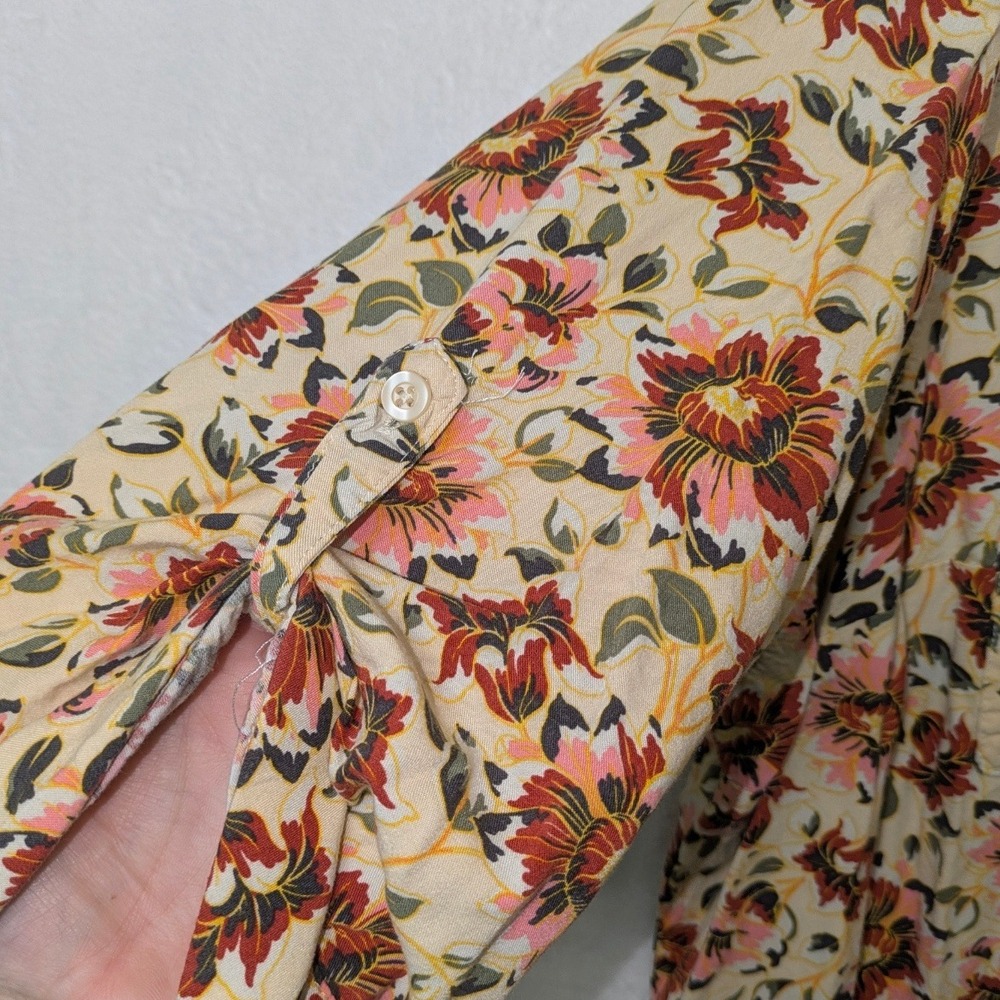 Torrid Floral Print Boho Peasant Blouse Size 3 Rayon Romantic - Picture 7 of 8